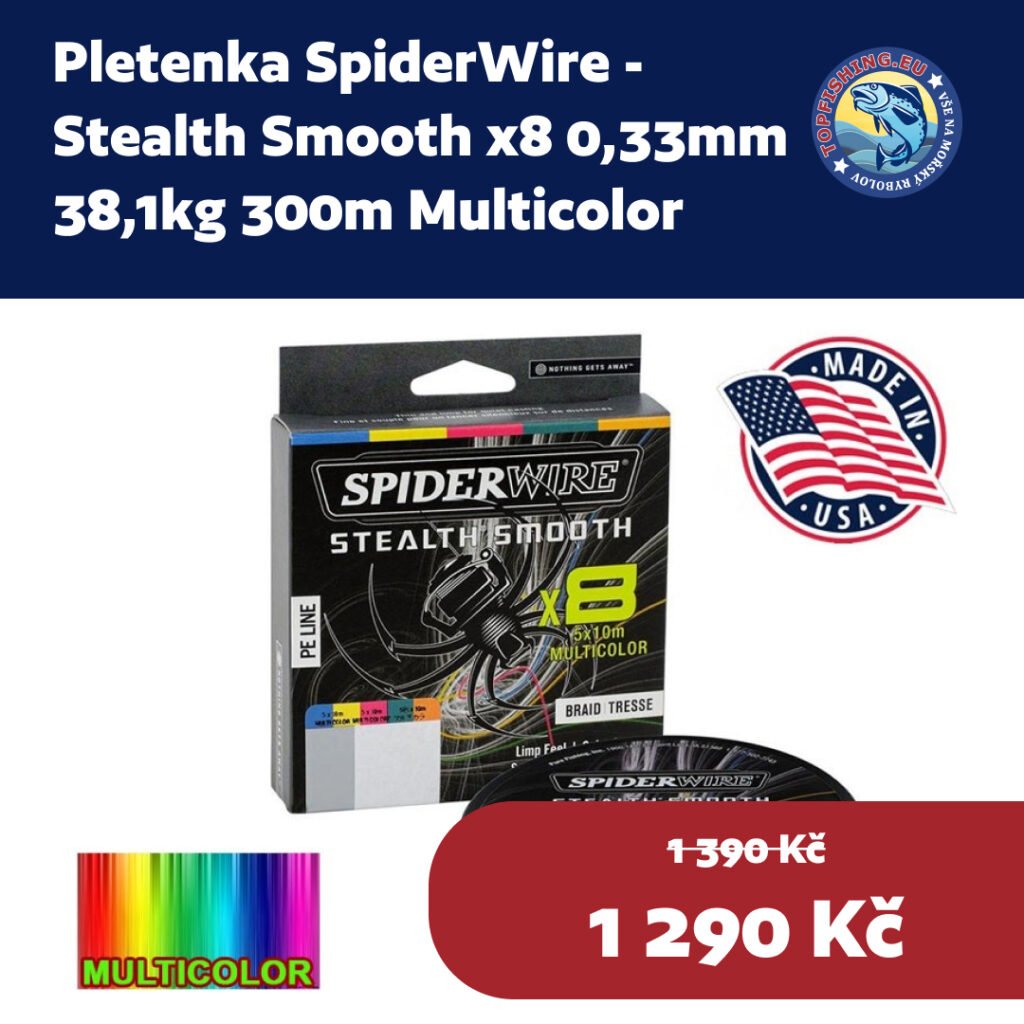 Pletenka SpiderWire Stealth Smooth x8 033mm 381kg 300m Multicolor